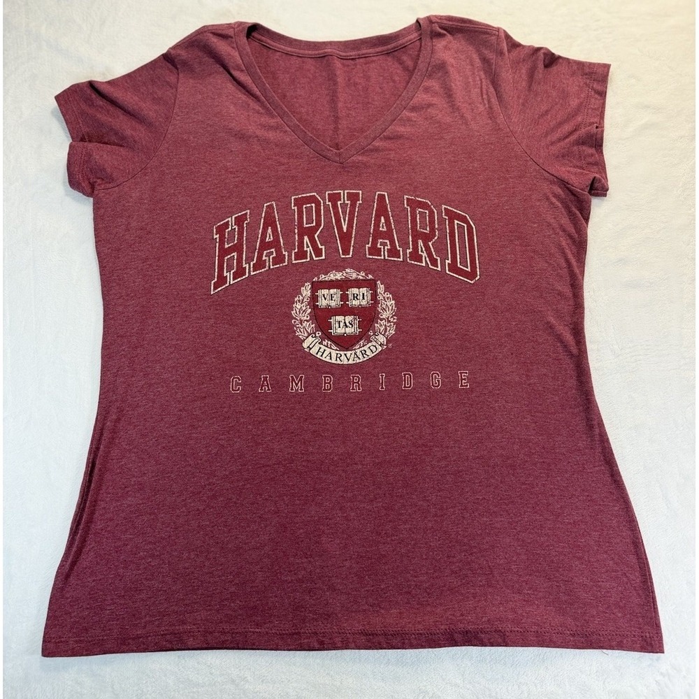 Harvard University Cambridge Bookstore Woman's XL Maroon Tshirt NWOT Ivy‎